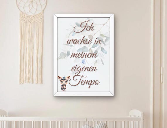 Nursery Decor Poster Wall Art For Kids Animal Poster Flower Wreath Animals Motivational Poster Wall Art