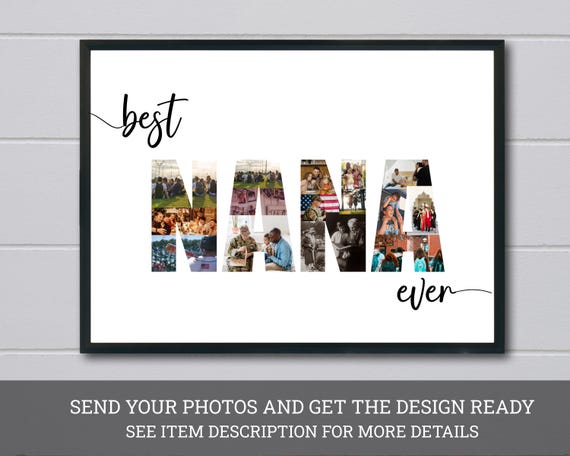 Personalized Nana Photo Collage Gift Mothers Day Gift For Nana Custom Gift For Nana Grandma Gift From Grandkids Grandma Photo Gift Ideas