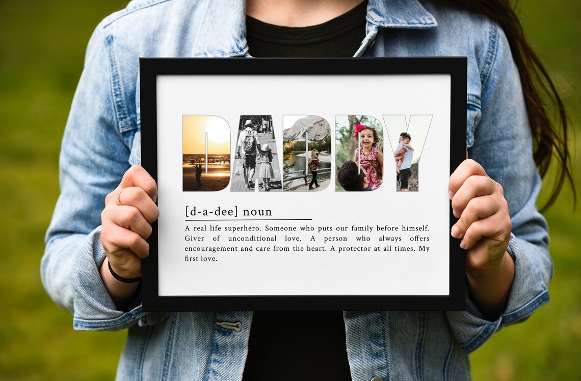 Daddy Photo Collage, Personalized Gift For Dad