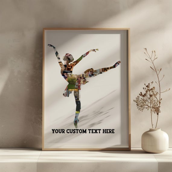 Ballerina Ballet Dancer Teacher Gift Ballet Recital Gift Ballerina Photo Gift Ballet Dance Photo Collage Ballet Birthday Invitation Card