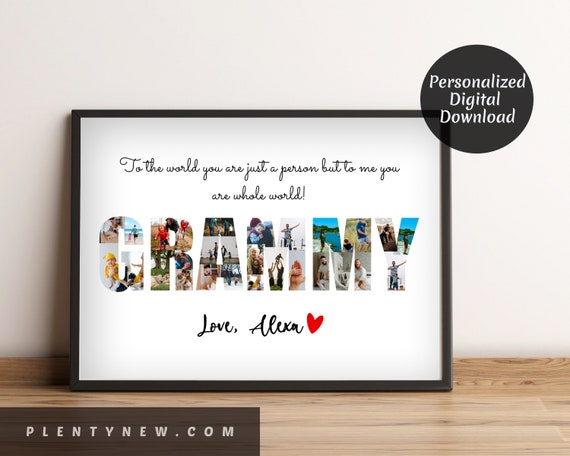 Grammy Photo Collage Gift Personalized Grammy Photo Gift Mothers Day Gift For Grandma Gift From Grandkids Grandchild Gift For Grandma