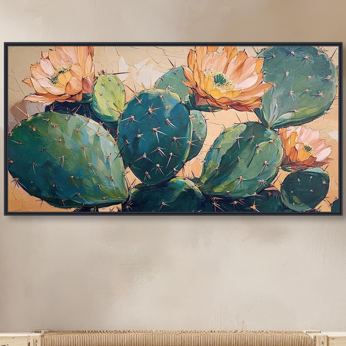 Southwestern Cactus, Vintage Mid-Century Art Print