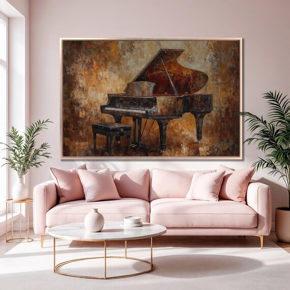 Classical Grand Piano Art Print, Music Decor Gift