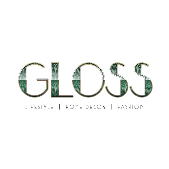 Gloss Green Art Deco Lettering Lifestyle Home Decor Fashion Logo Print