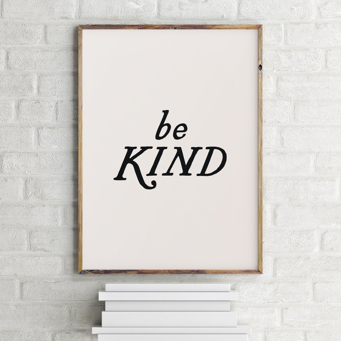 Be Kind Black Script Kindness Quote Minimalist Classroom Poster - Image 2