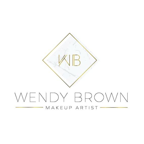 Premade Logo Gold Marble Logo Minimalist Logo Geometric Logo Photography Logo Boutique Beauty Salon Spa Makeup Artist Logo Hair Salon Logo