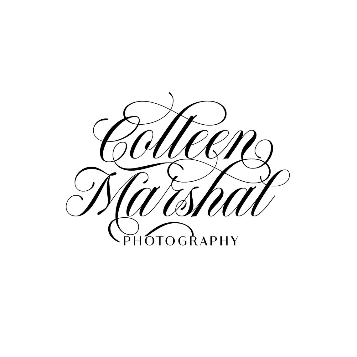 Colleen Marshal Flowing Script Photography Premade Logo Brand Print - Image 2