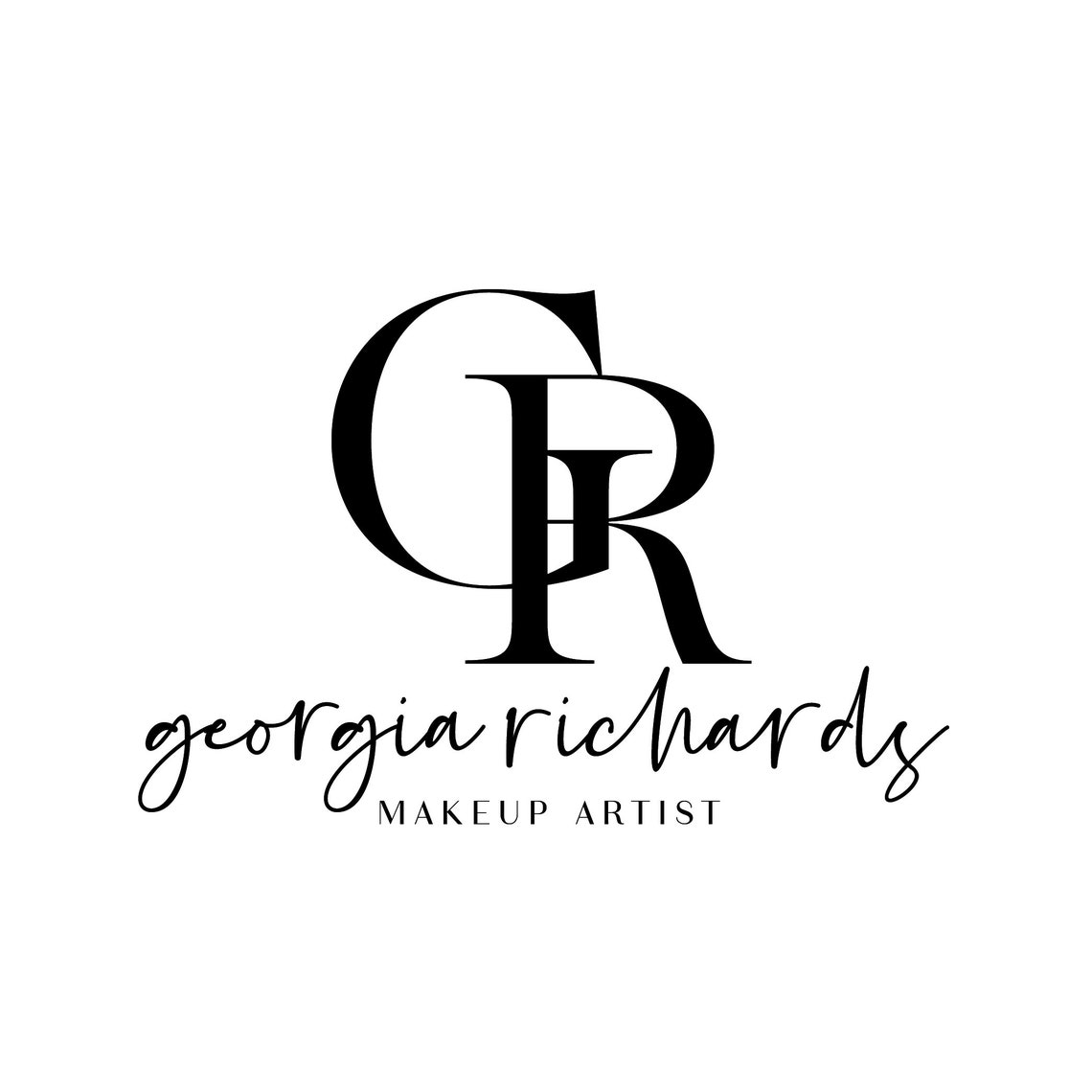 Georgia Richards Makeup Artist GR Monogram Script Logo Poster