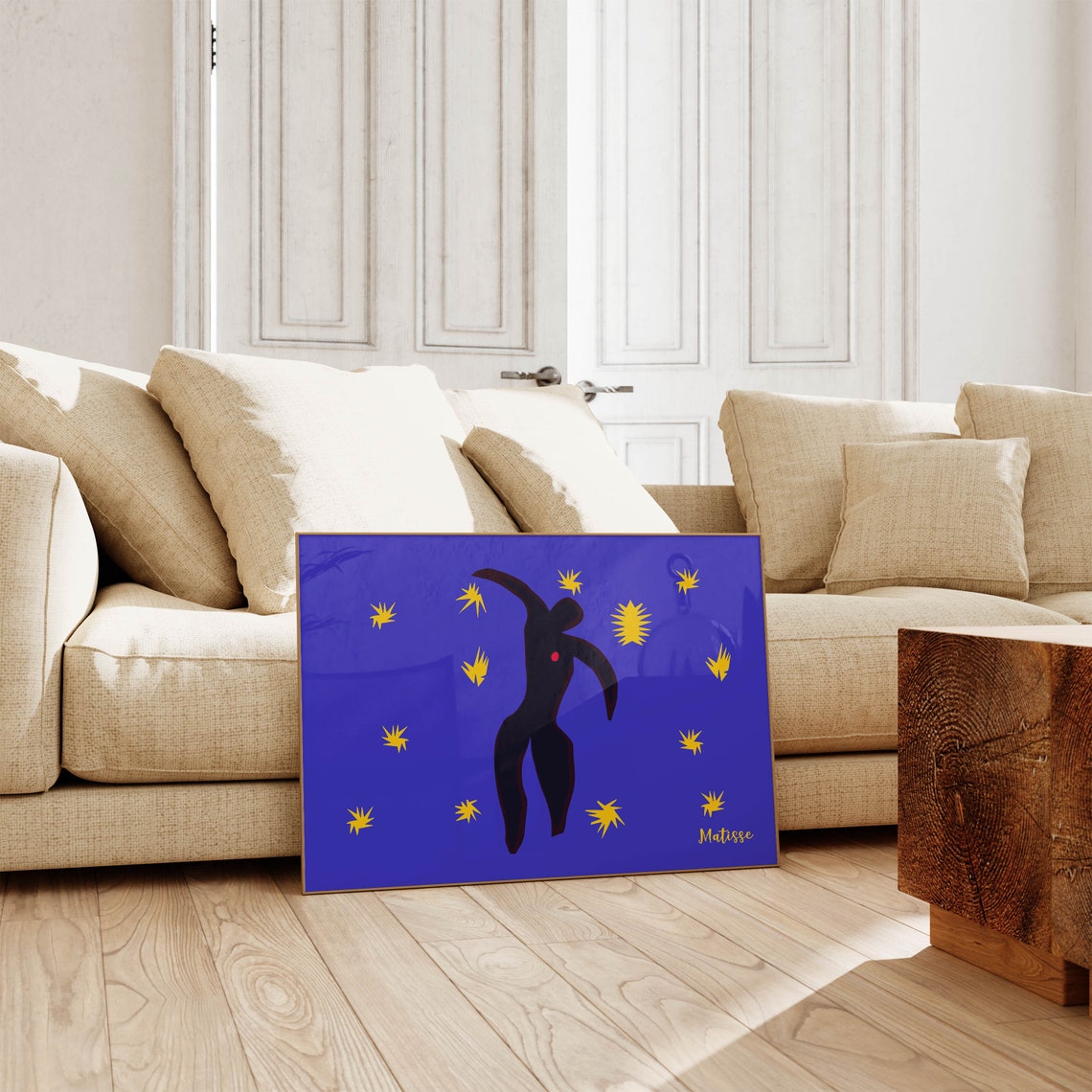 Blue Abstract Wall Art Henri Matisse Print Icarus 1947 Mid Century Modern Poster - Image 3