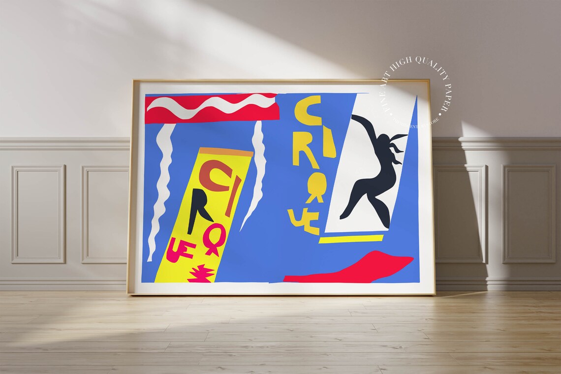 Henri Matisse Circus, Mid-Century Modern Abstract Poster