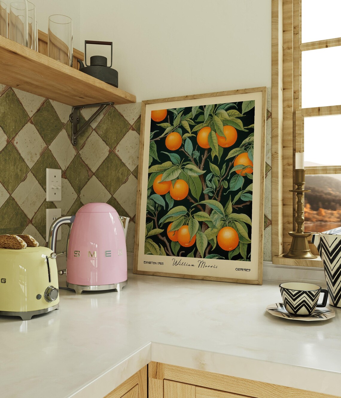 Oranges Kitchen Art Print, William Morris Botanical - Image 2