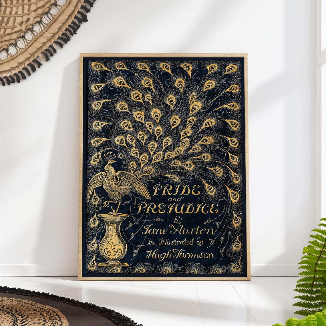 Pride and Prejudice Peacock Edition Jane Austen Cover Book Poster
