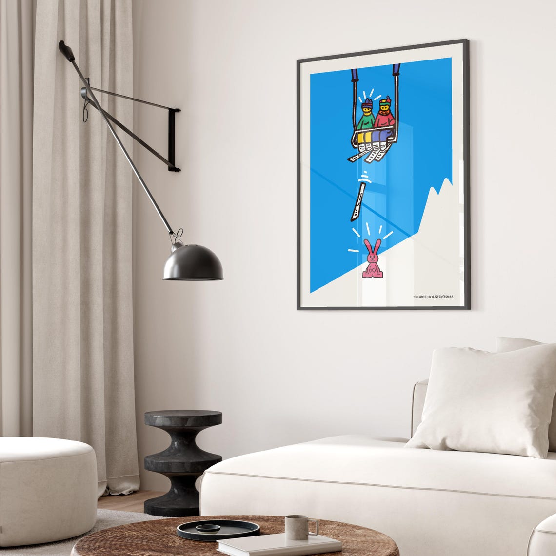 Lift Drop Quirky Ski Lift Wall Art - Image 2