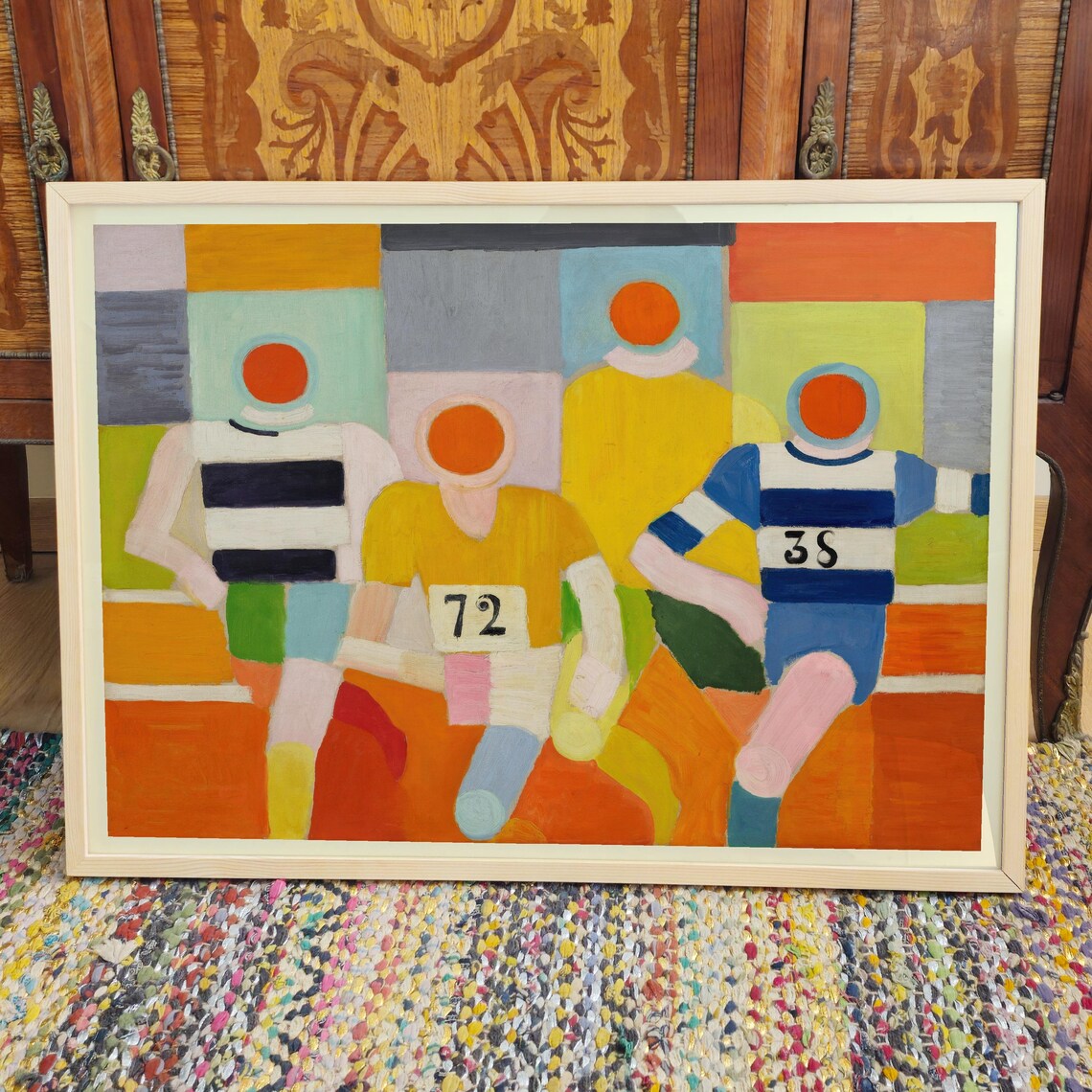 Mid Century Rugby Team Vintage Sport Art Print - Image 3