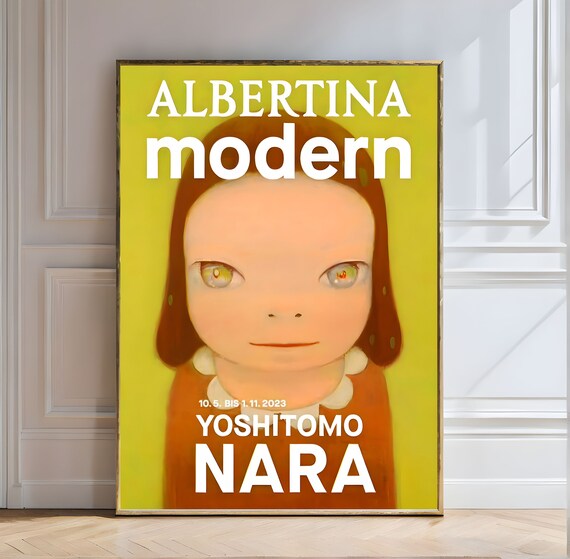 Yoshitomo Nara Modern Art Exhibition 2023 Poster Yoshitomo Nara Modern Art Exhibition Poster 2023 Albertina Minimalism Character