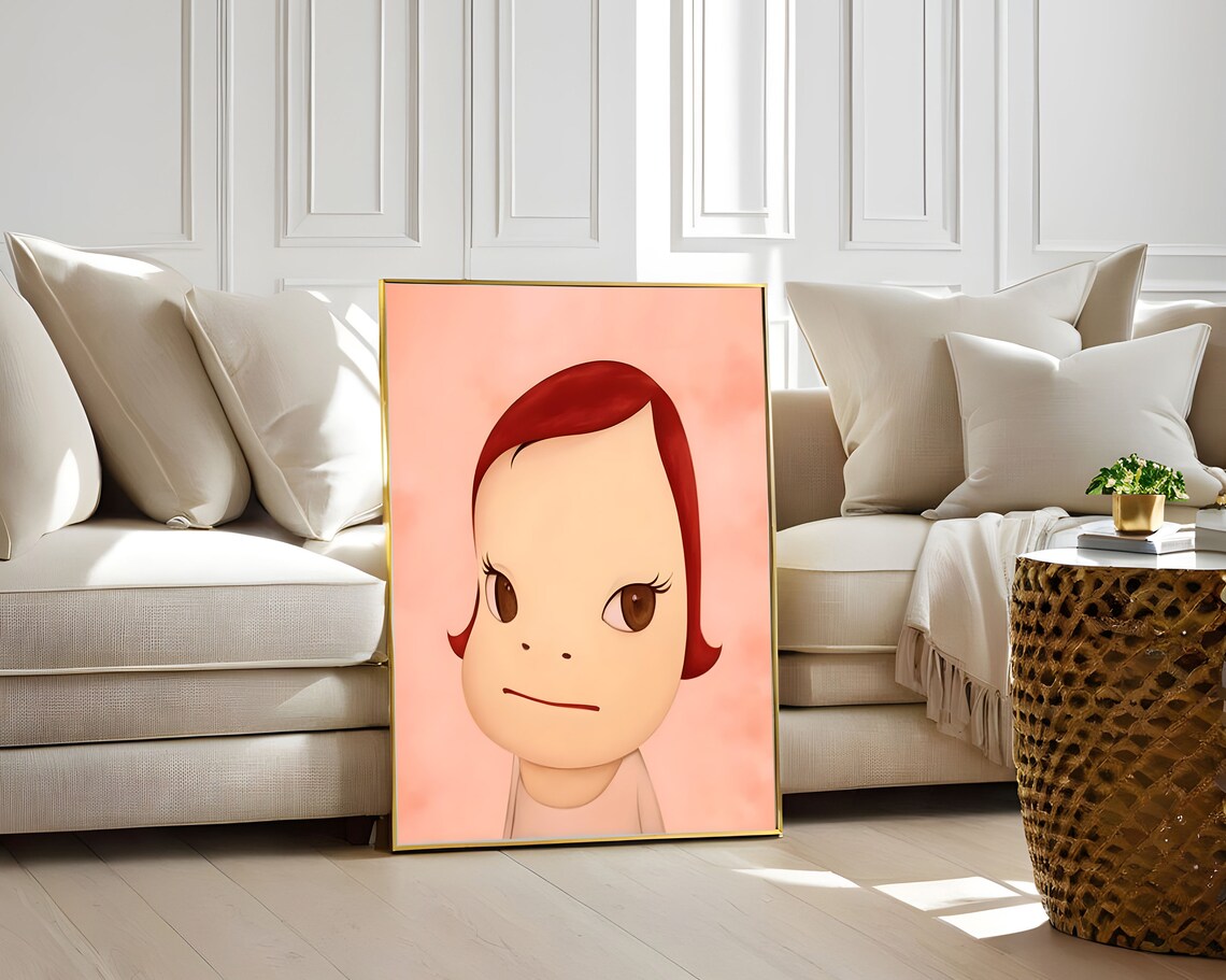 Yoshitomo Nara Girl 2006 Red Haired Big Eyed Child Portrait Poster - Image 4