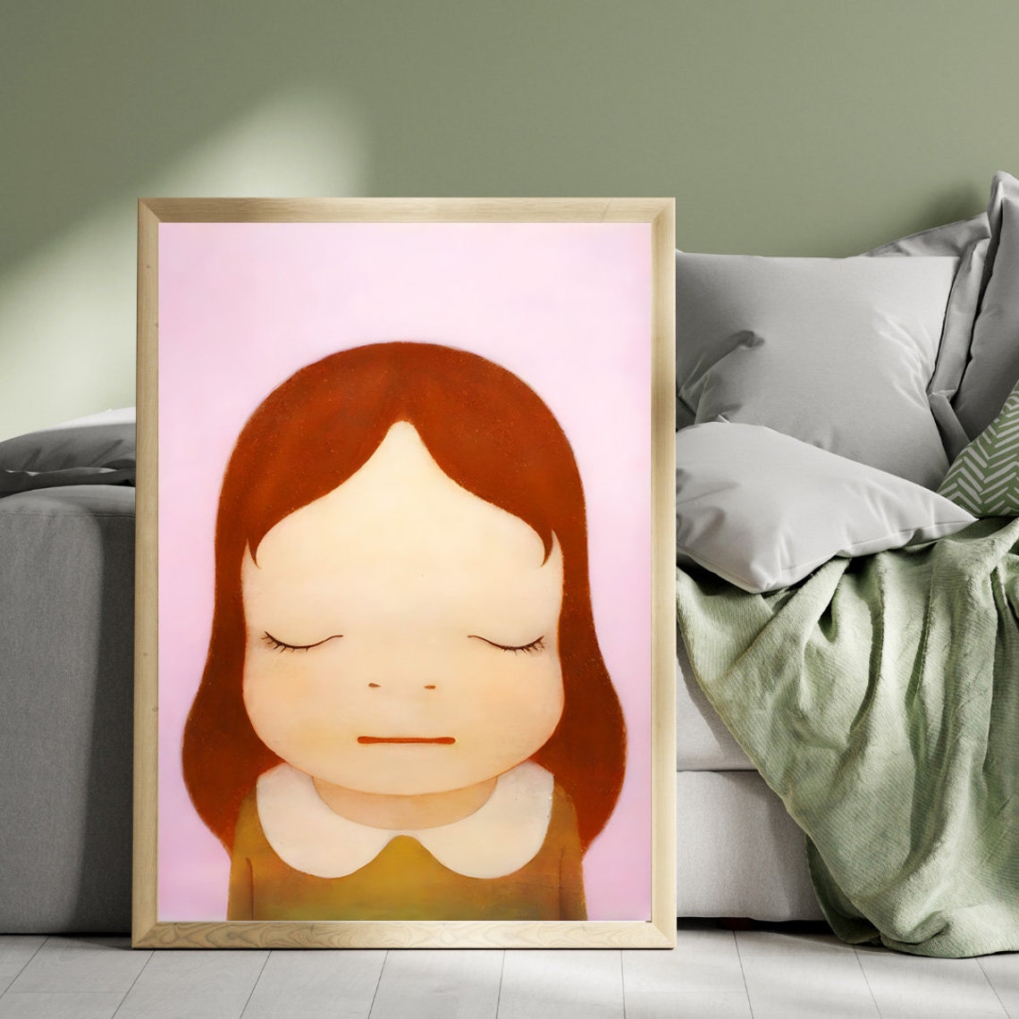Yoshitomo Nara Cosmic Girl Eyes Closed 2008 Serene Portrait Poster - Image 4