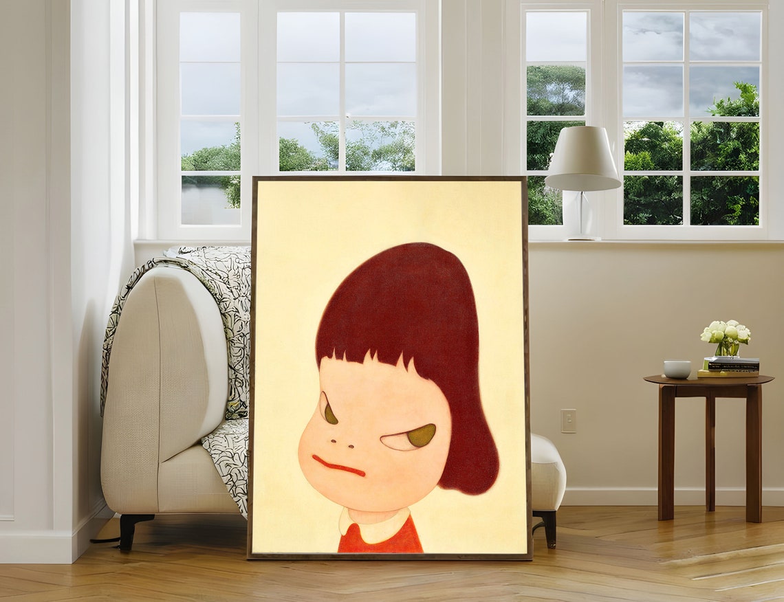 Yoshitomo Nara Bad Barber 2000 Red Haired Girl Side Eye Poster - Image 2