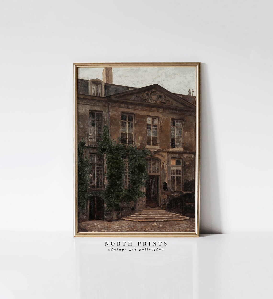 Vintage French Architecture Art Print, Warm Brown Aesthetic - Image 3