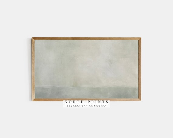 Frame Tv Art Green Abstract Painting Instant Decor Modern Farmhouse North Prints Tv388