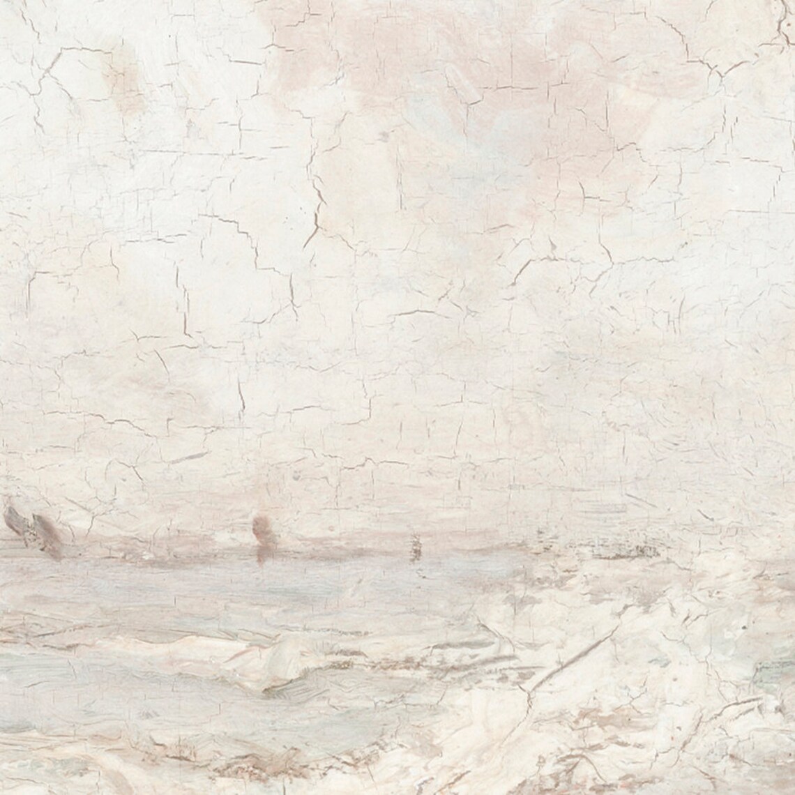 Vintage Coastal Painting Minimalist Art Print - Image 2