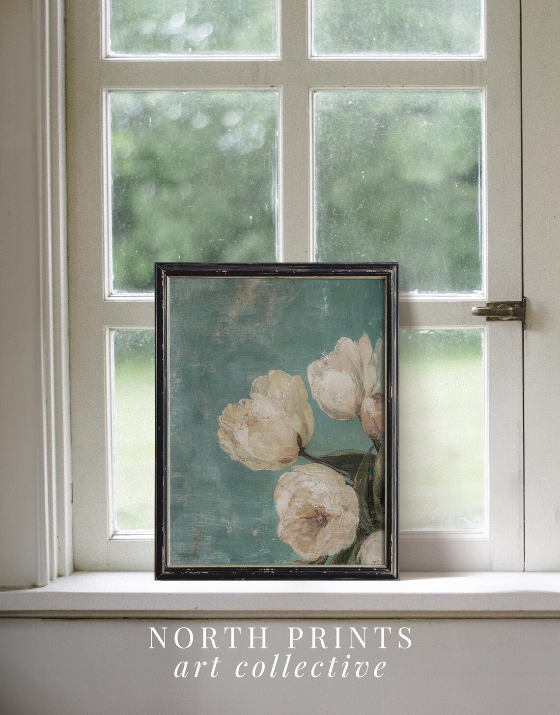Tulip Oil-Painting Botanical Art Print, Rustic Floral - Image 4