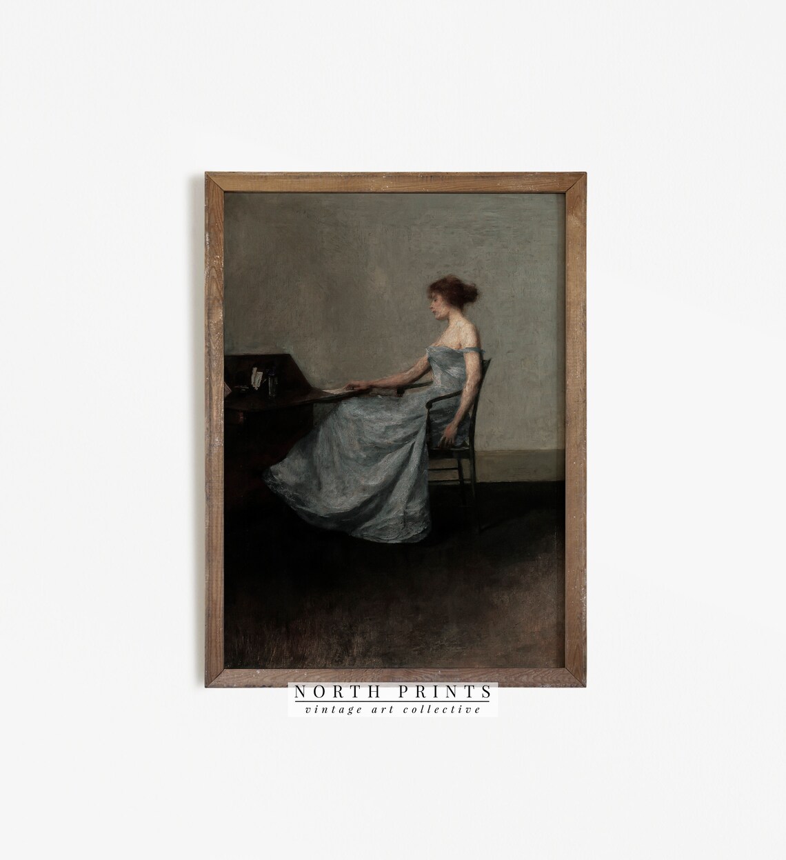 French Portrait Painting, Vintage Woman Art Print - Image 4
