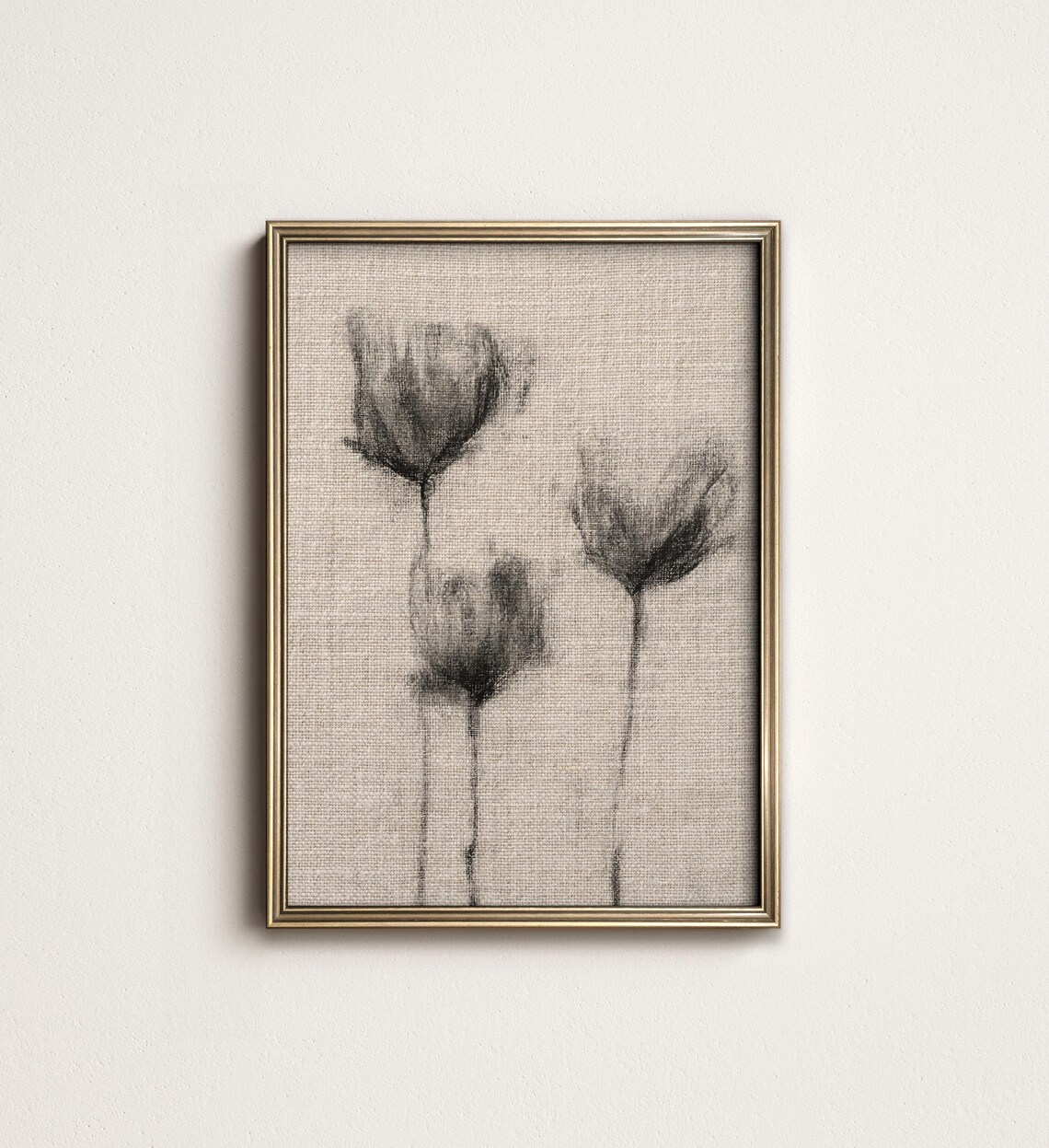 Rustic Tulip Tapestry Art Print, Modern Farmhouse