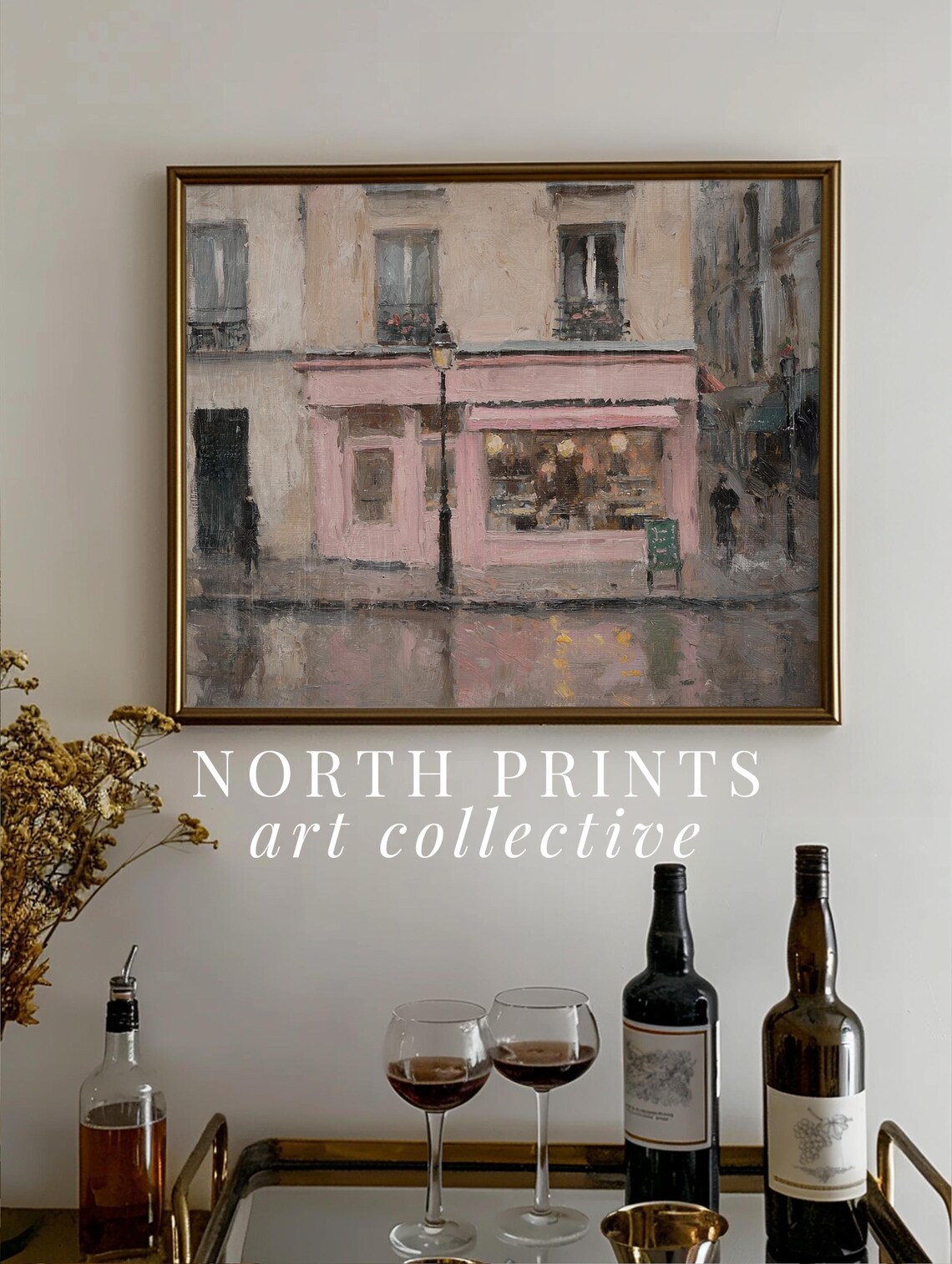 Parisian Streetscape Painting, French Kitchen Art Print - Image 3