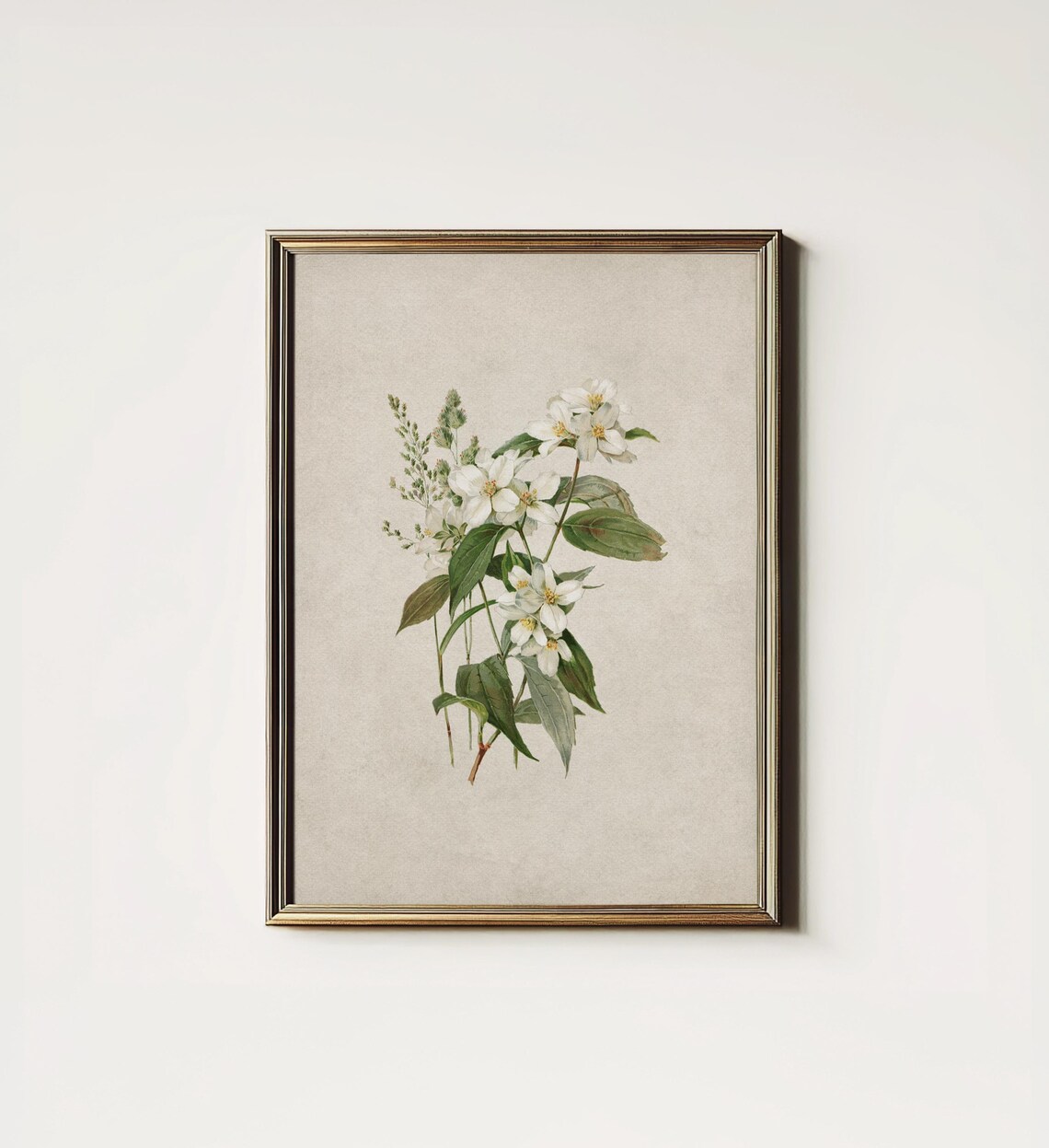 Neutral Botanical Prints, Scandinavian Farmhouse Art