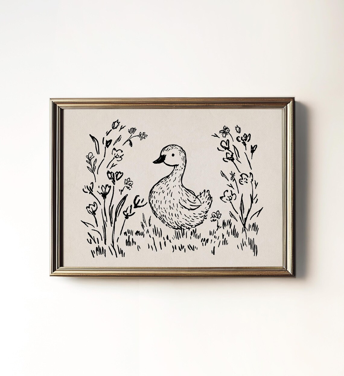 Duck Nursery Minimalist Kids Wall Decor Art Print