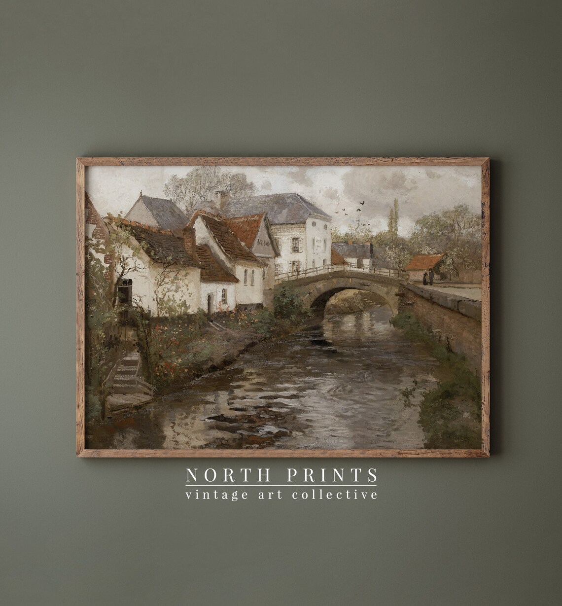 Vintage European Village Art Print, Rustic Country - Image 2