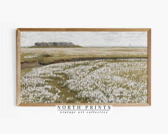 Spring Landscape Art Print, Country Farmhouse Decor