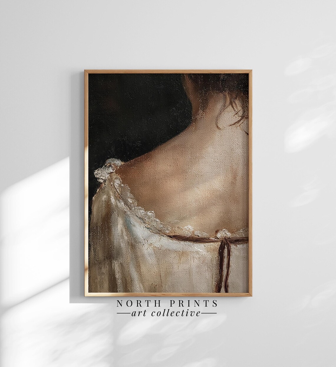 Woman Portrait Painting, Moody Neutral Wall Art Print - Image 2