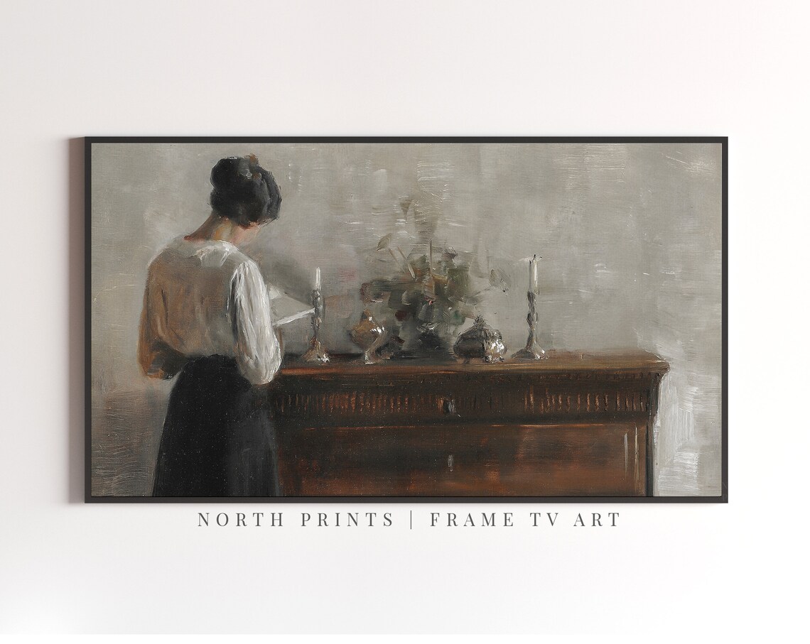 Vintage French Country Farmhouse Portrait Art Print - Image 2