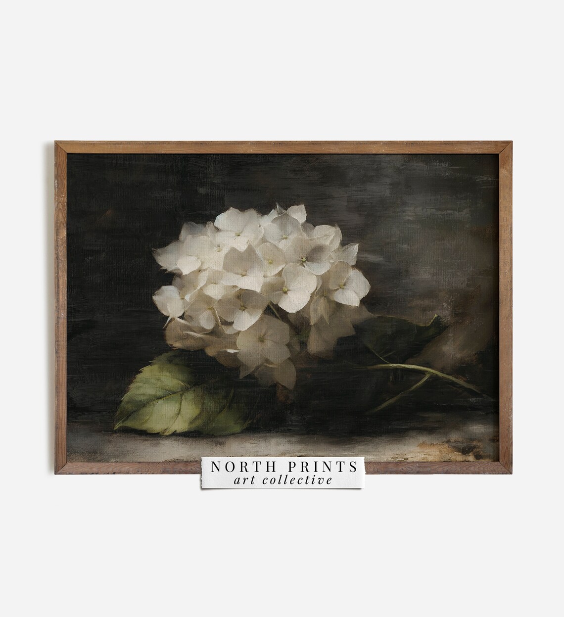 Hydrangea Oil-Painting-Style Farmhouse Botanical Art Print - Image 2
