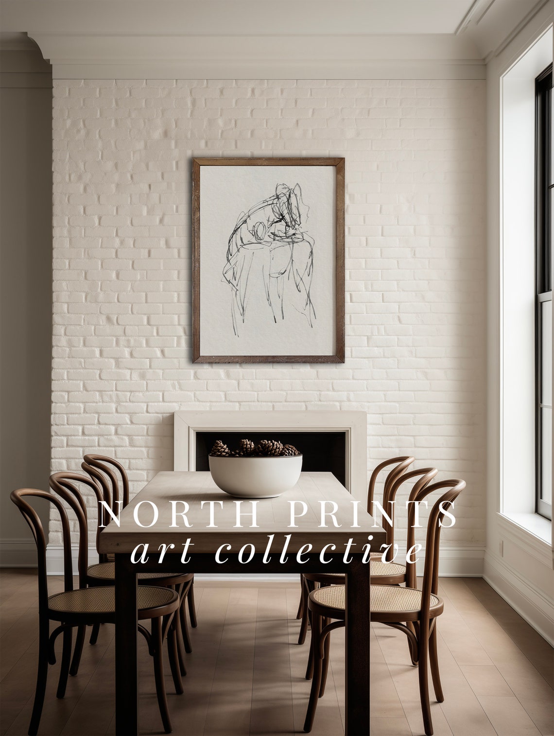 Antique Horse Head Line Sketch Minimalist Equestrian Study Poster - Image 4