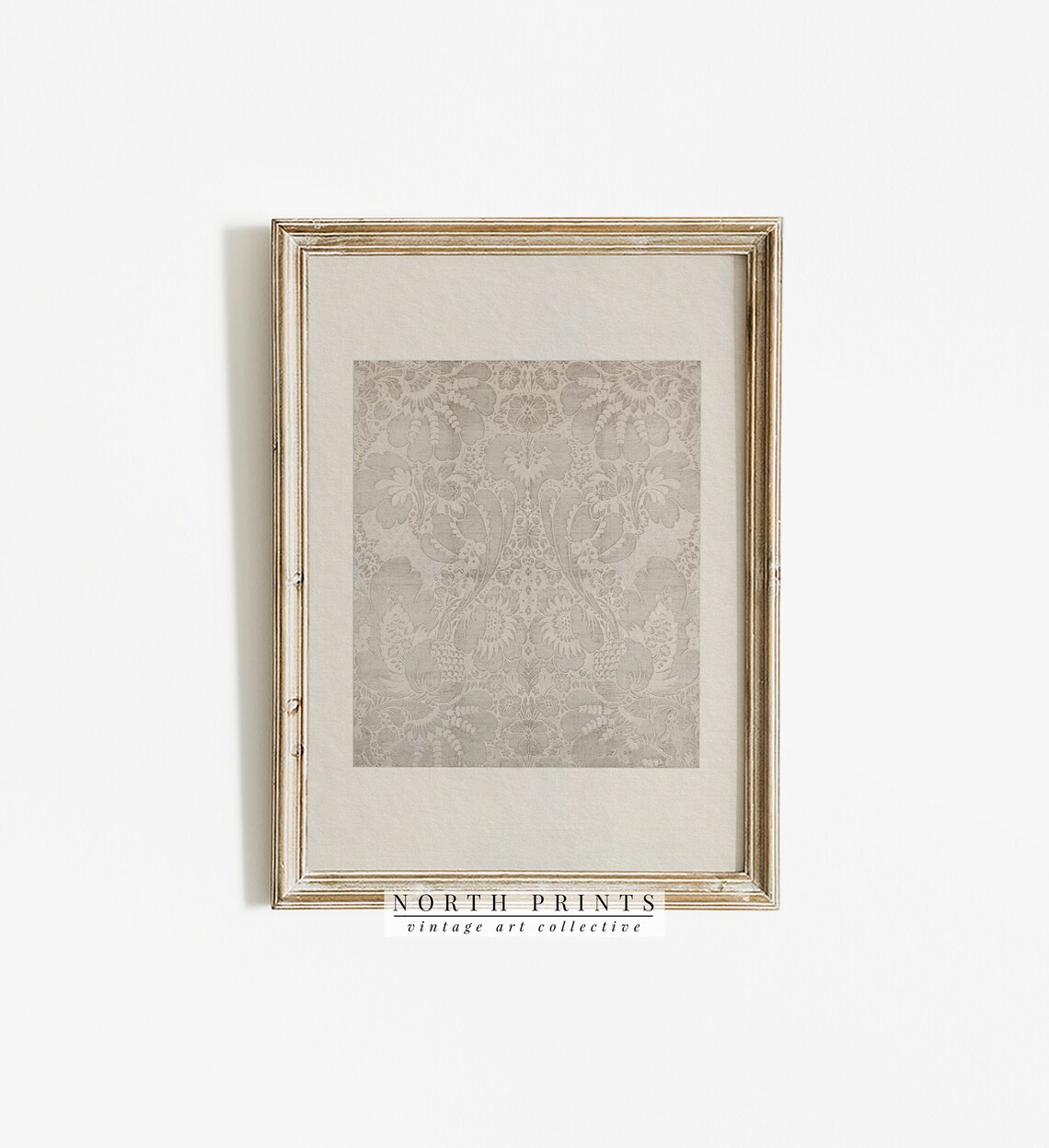 Neutral Tapestry Art Print, Antique Textile Wall Art - Image 3