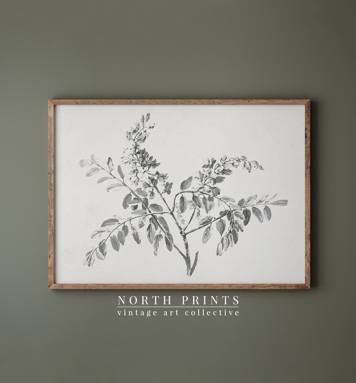 Vintage Branch Sketch Neutral Botanical Art Print - Image 4