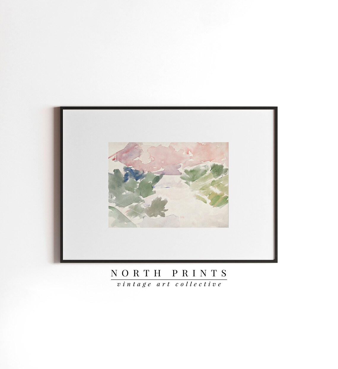 Spring Soft Muted Abstract Vintage Art Print - Image 2