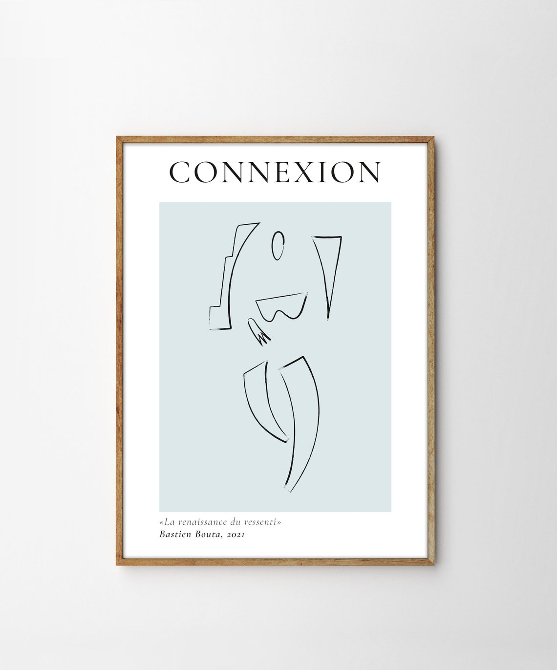 Connexion Abstract Line Figure By Bastien Bouta 2021 Art Poster - Image 3