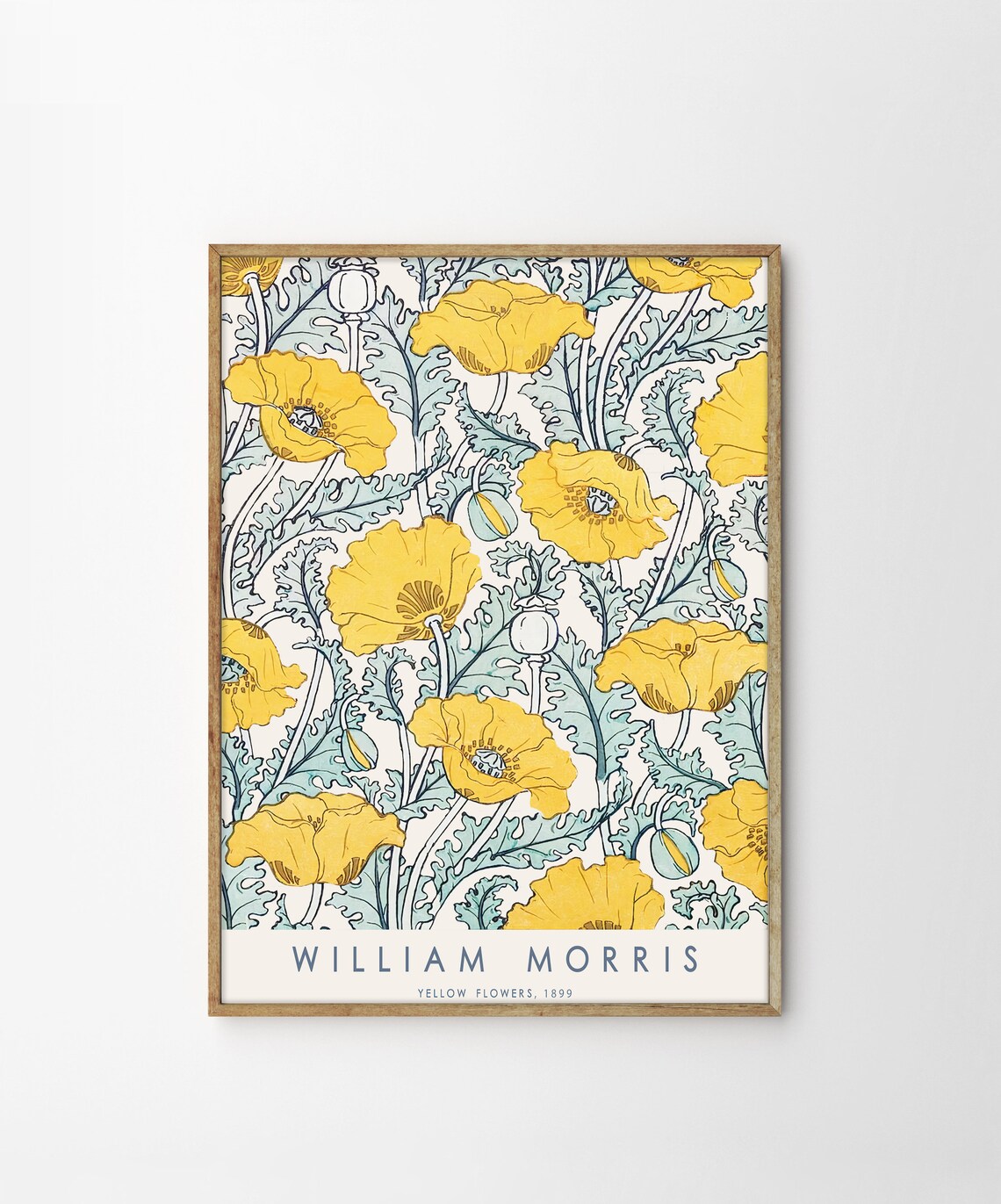William Morris Yellow Flowers, Art Nouveau Poster Print - Image 5
