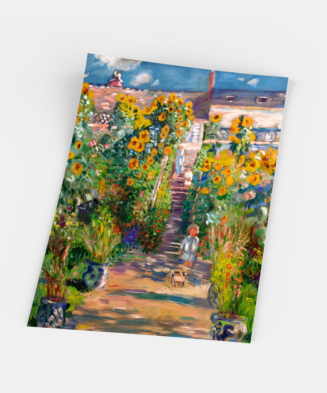 Claude Monet Sunflower Garden Impressionist Summer Scene Poster - Image 5