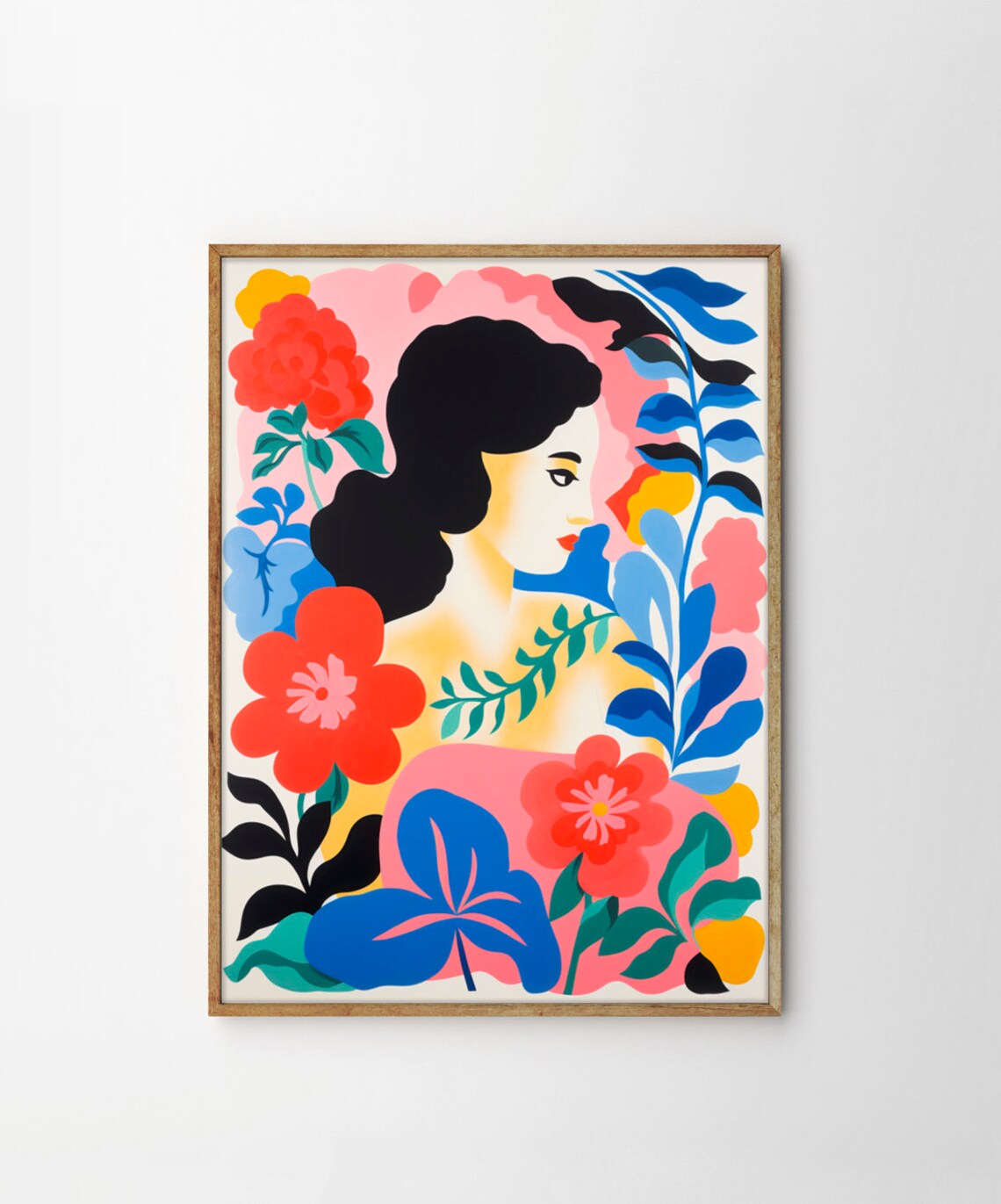 Matisse Inspired Woman Among Colorful Flowers Garden Art Poster - Image 4