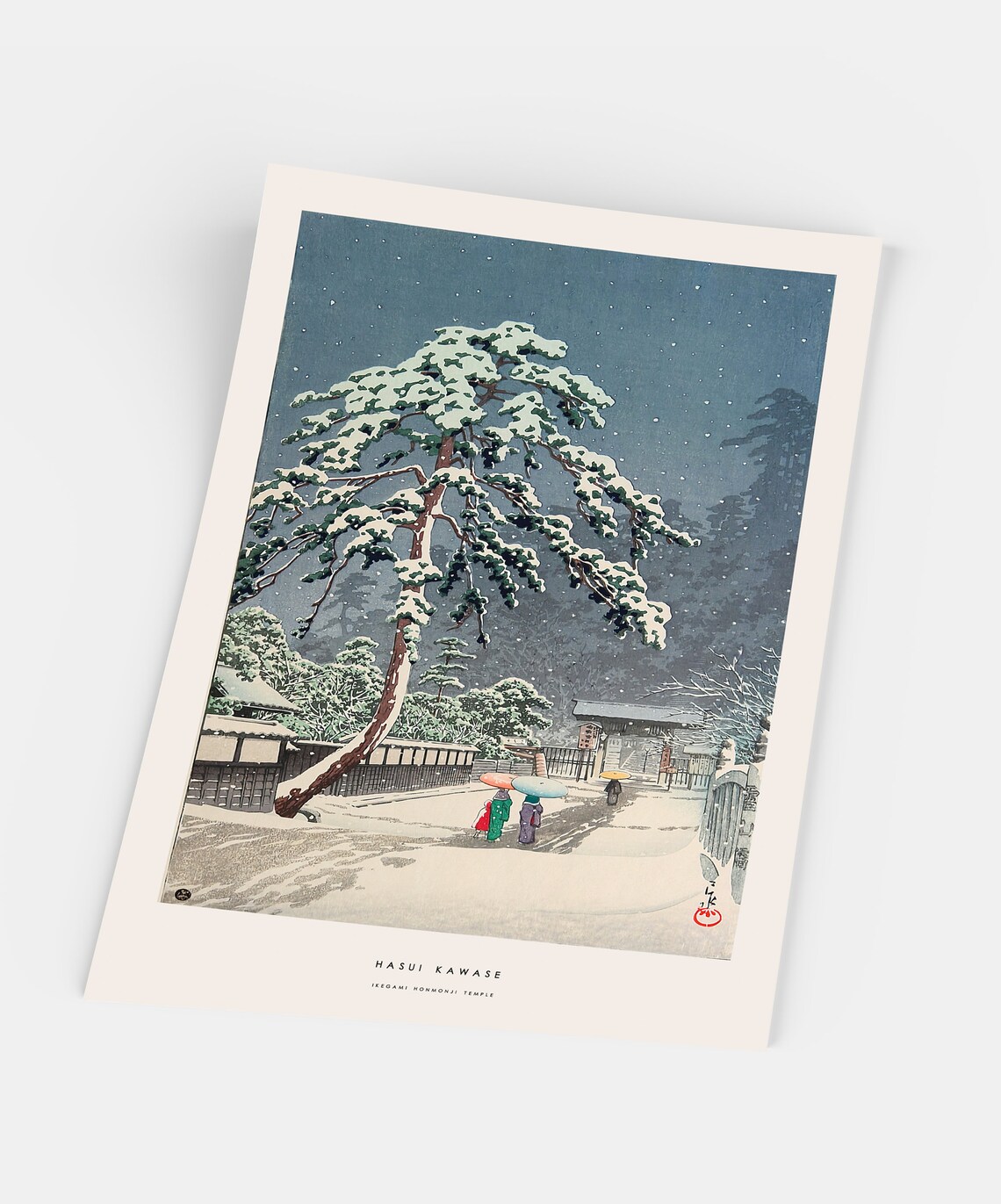 Hasui Kawase Japan Temple Under the Snow Poster - Image 5