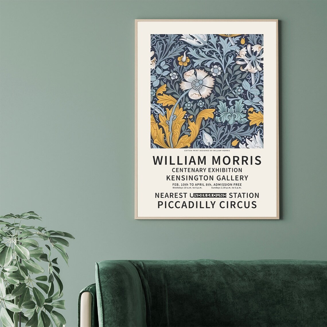 William Morris Flower Motifs Exhibition Poster - Image 3
