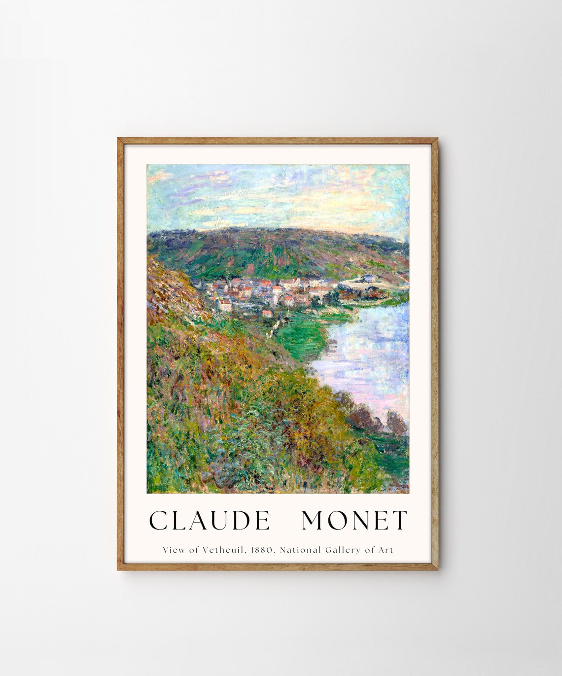 Claude Monet View of Vetheuil 1880 Riverside Village Landscape Poster - Image 4