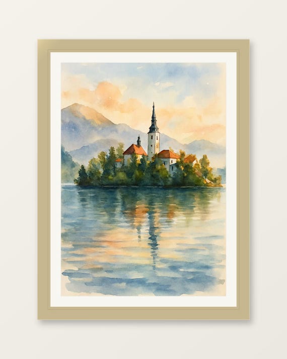 Lake Bled Summer Poster