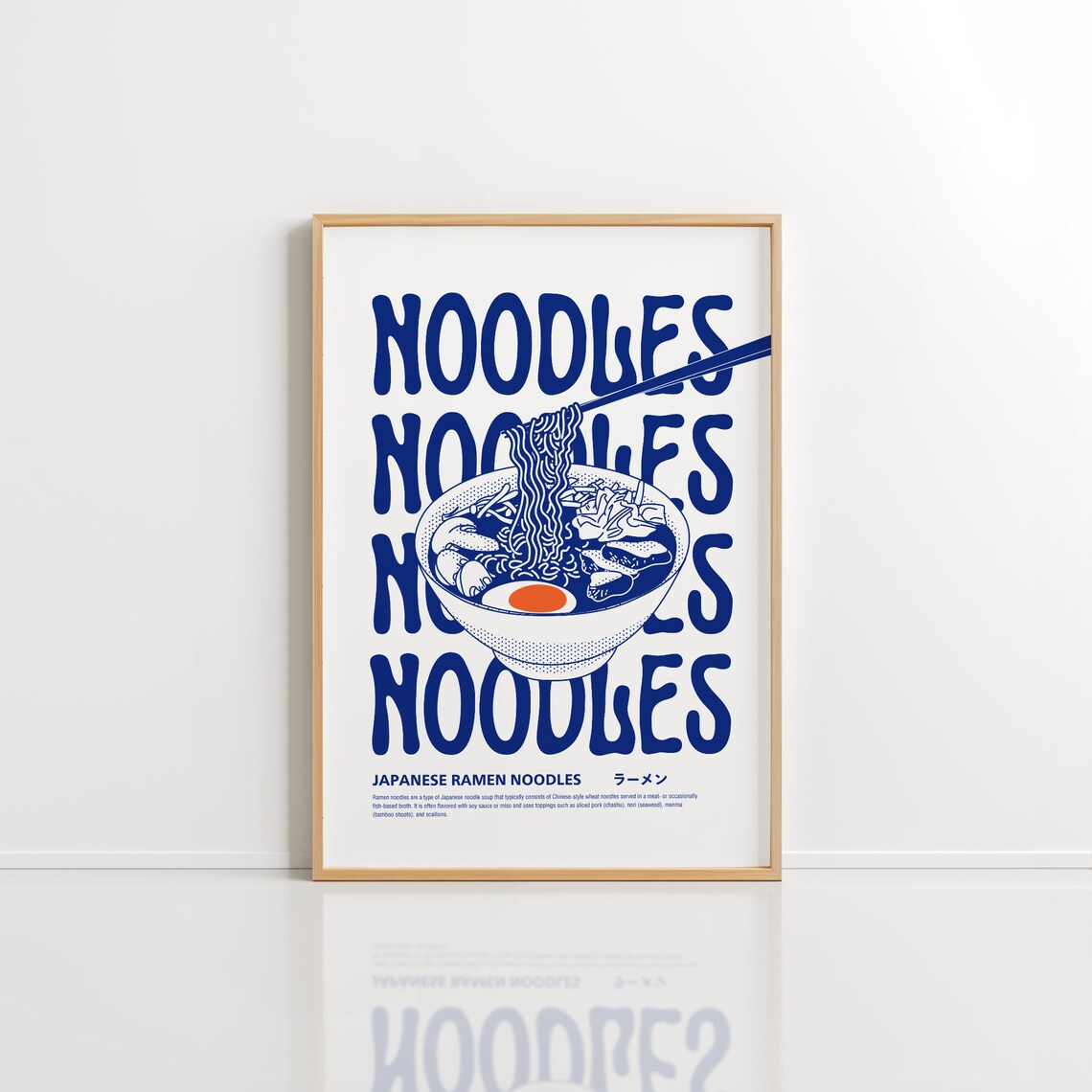 Japanese Ramen Noodle Art Print, Kitchen Wall Art - Image 3