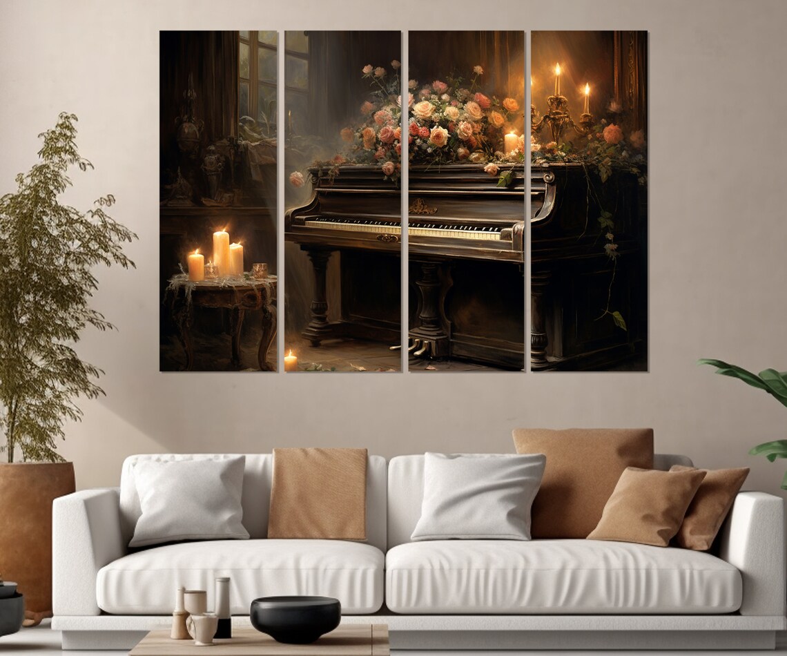 Retro Piano Painting Art Print for Piano Bar Decor - Image 3